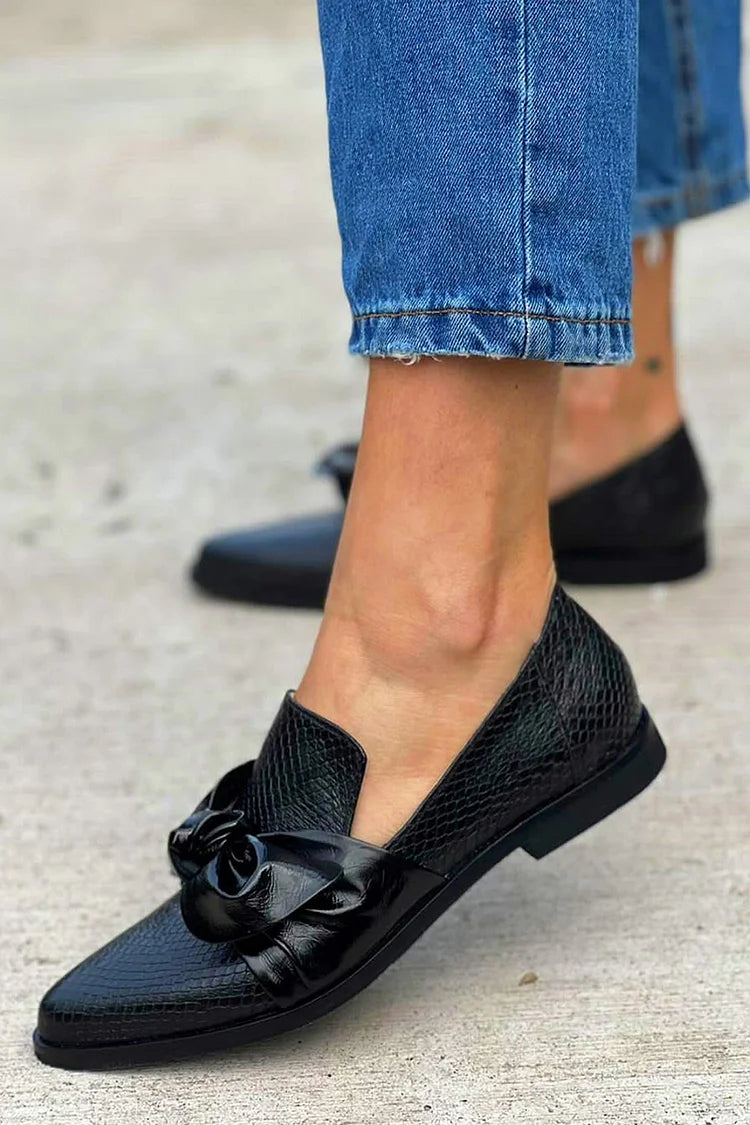 Dubois™ | Mocassins élégants imprimé effet peau de serpent