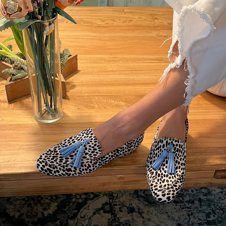 Dubois™ | Mocassins casual à pois et finition effilochée