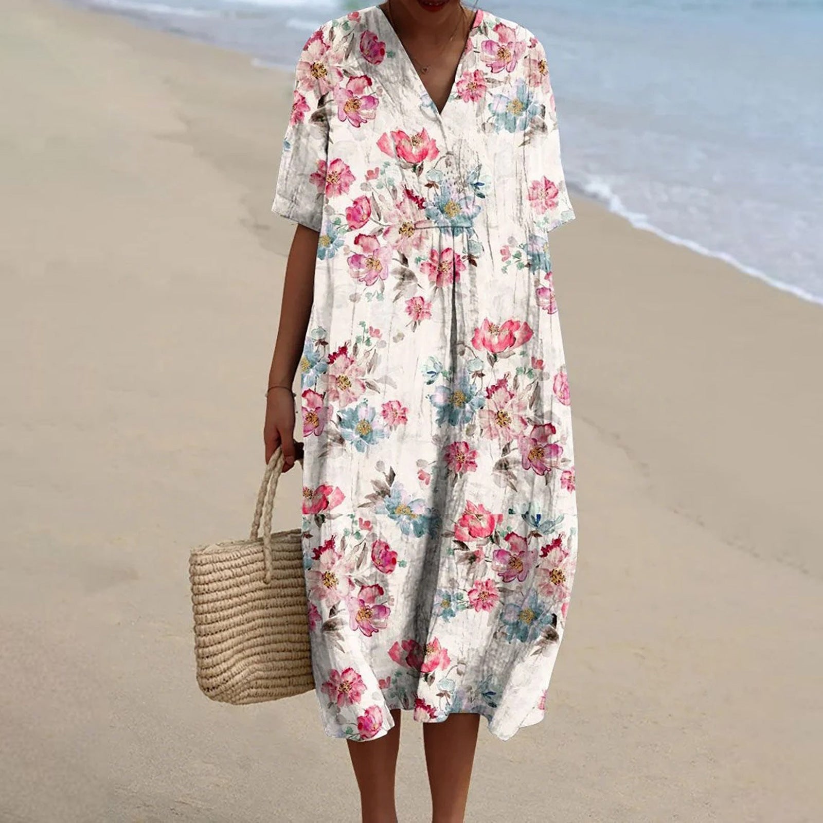 Dubois™ | Robe fleurie rétro en lin