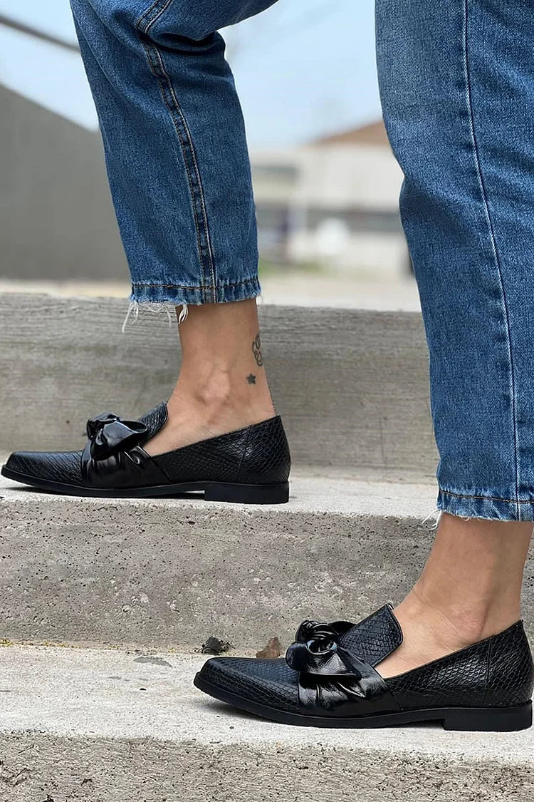 Dubois™ | Mocassins élégants imprimé effet peau de serpent