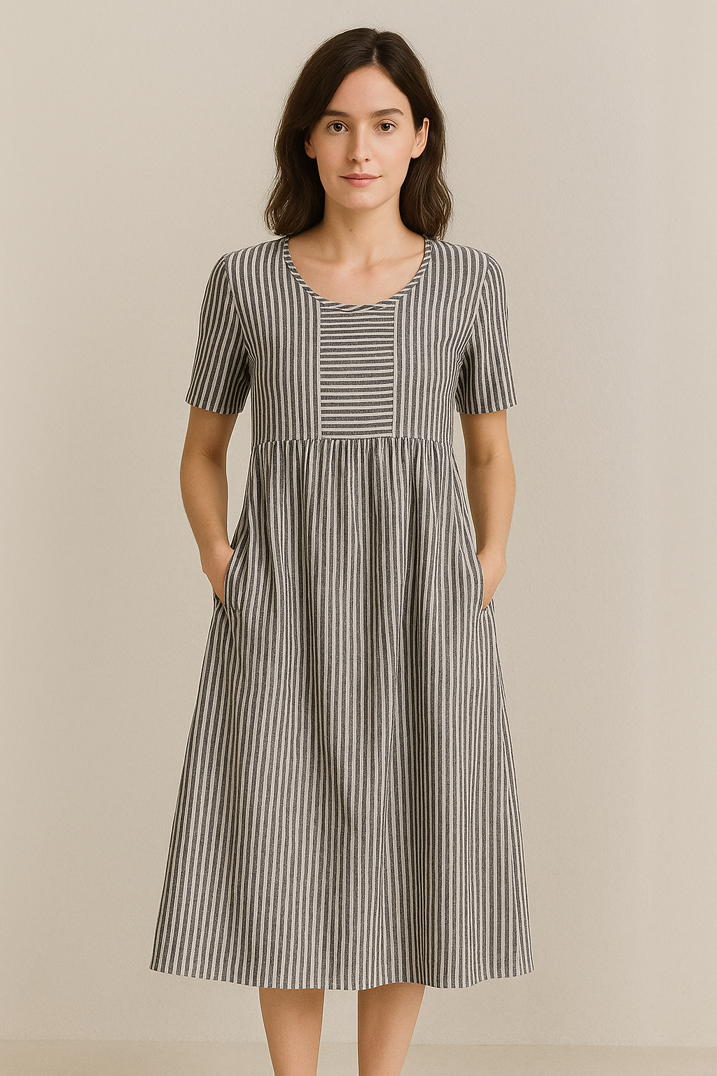 Dubois™ | Robe Rayée Élégante