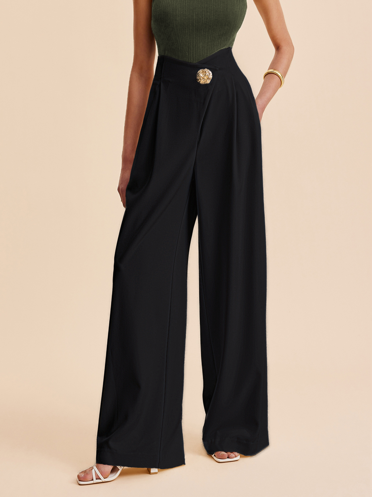Dubois™ I Pantalon taille haute élégant