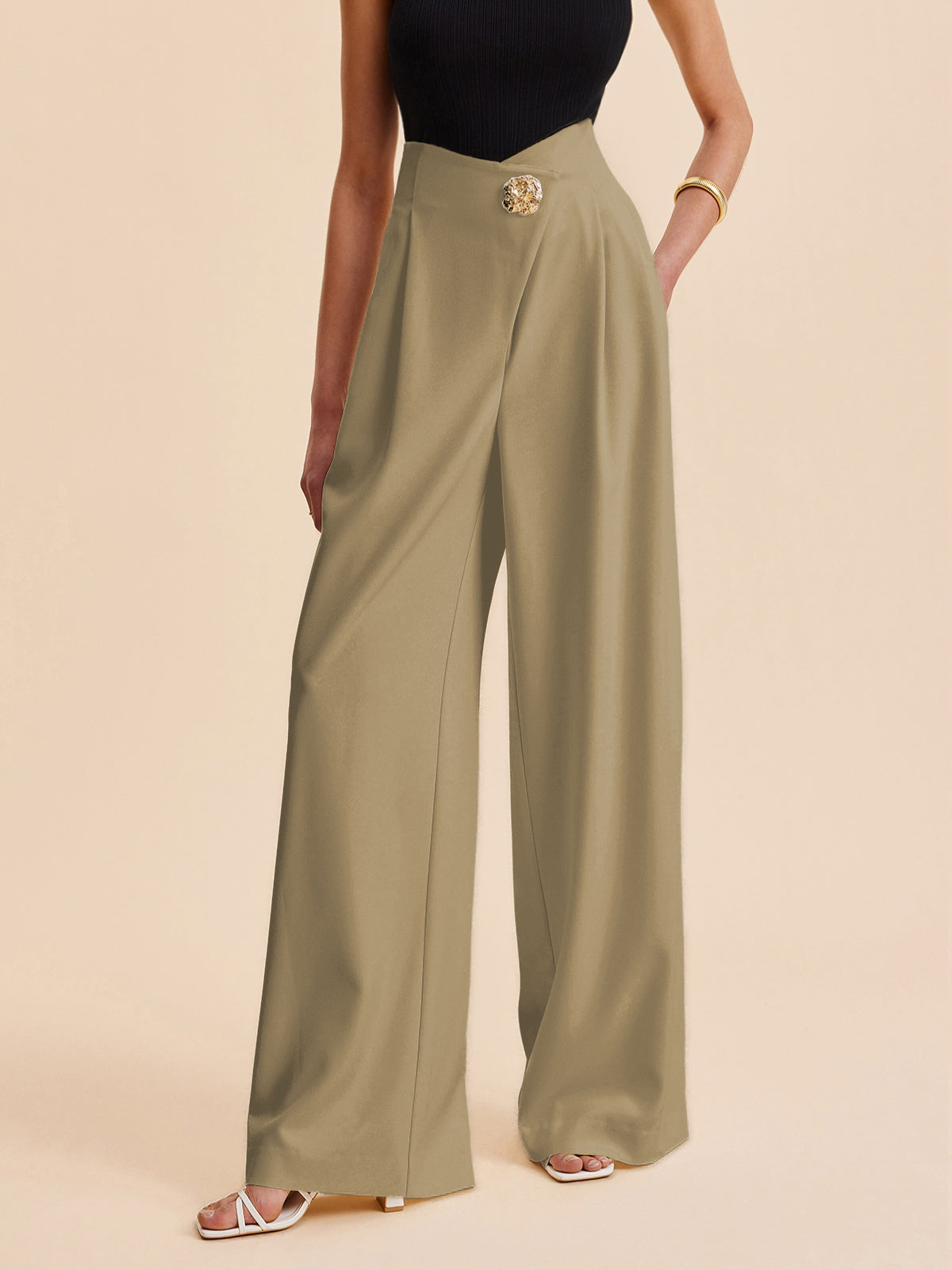 Dubois™ I Pantalon taille haute élégant