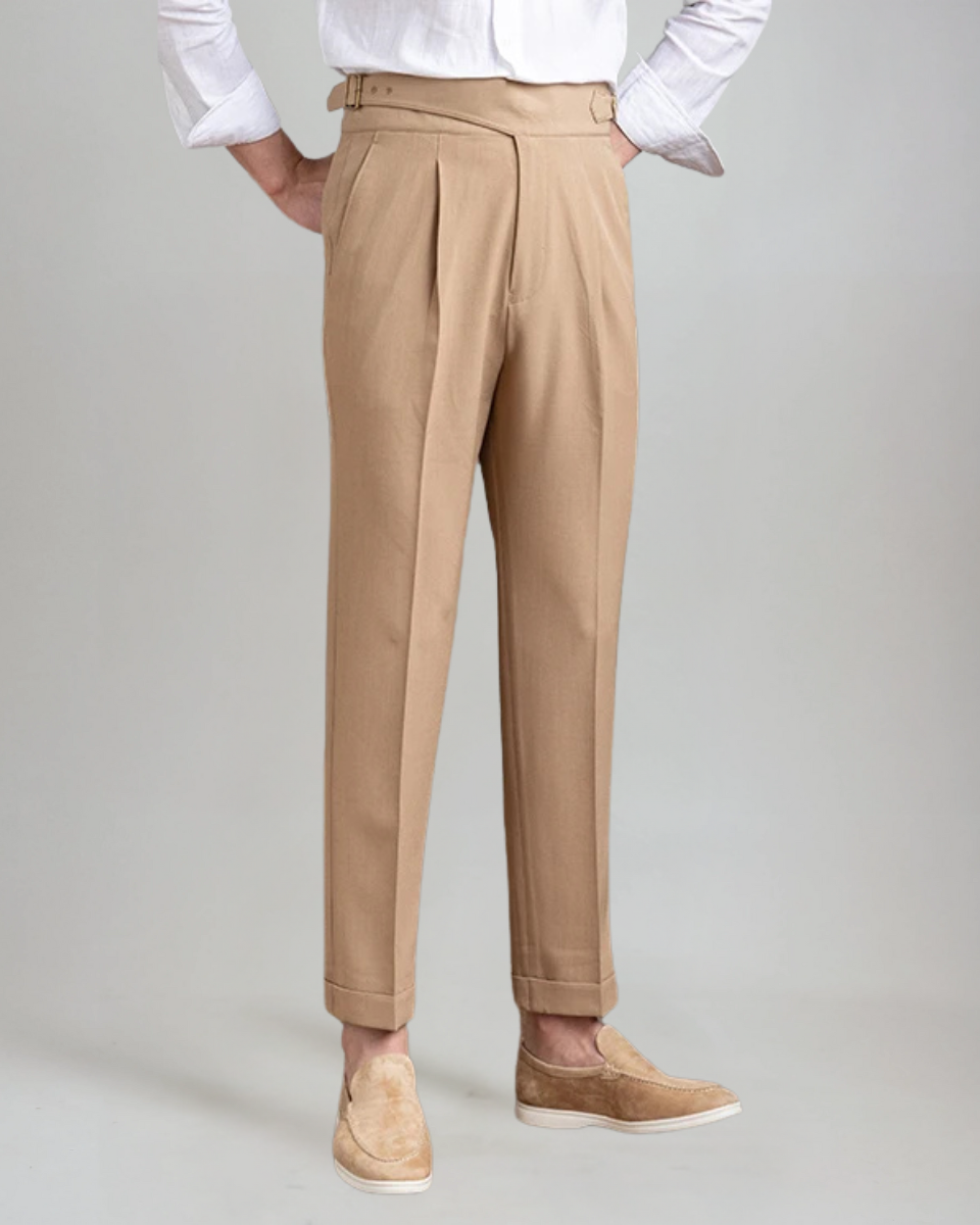 Pantalon Plissé Oxford - Kaki