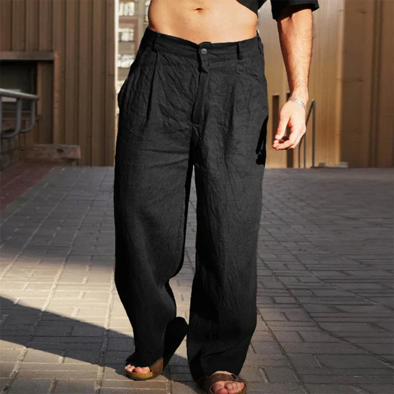 Dubois™ | Pantalons en lin à jambes larges