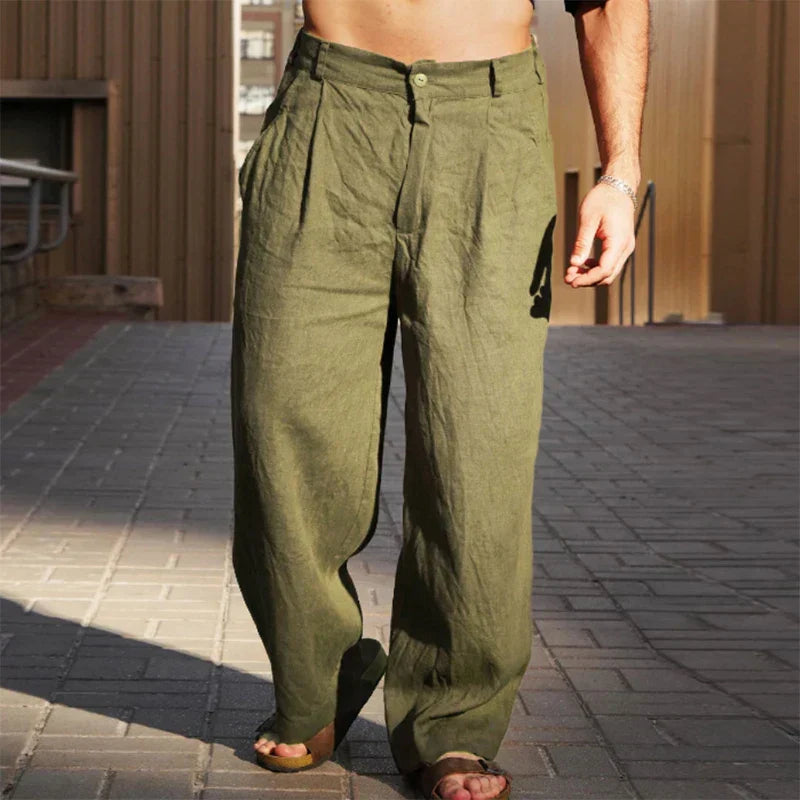 Dubois™ | Pantalons en lin à jambes larges