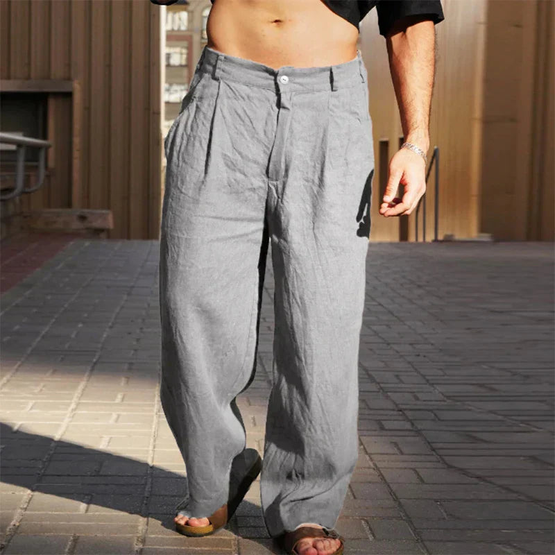 Dubois™ | Pantalons en lin à jambes larges