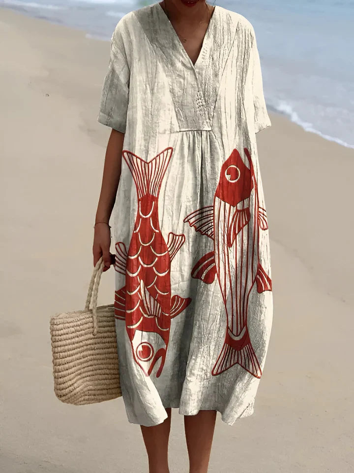 Dubois™| Robe Longue d’Été à Motifs
