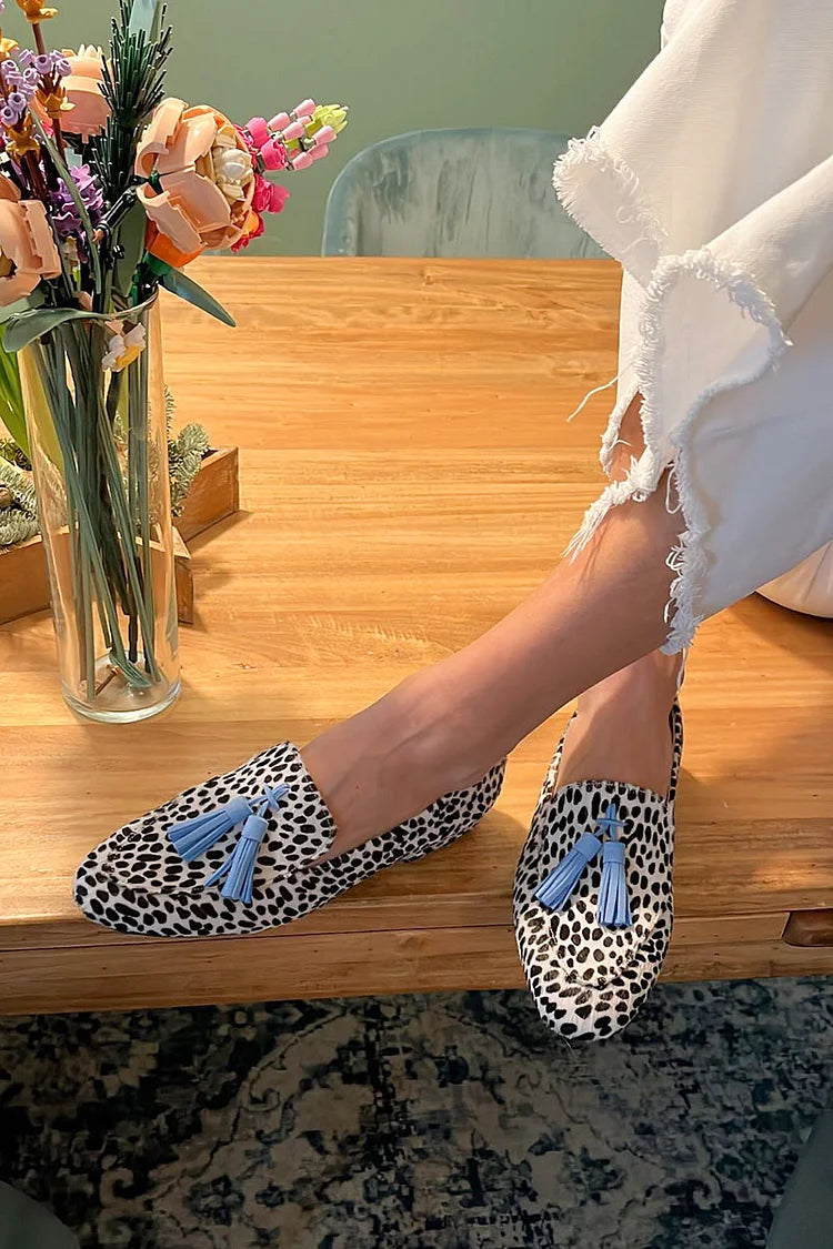 Dubois™ | Mocassins casual à pois et finition effilochée