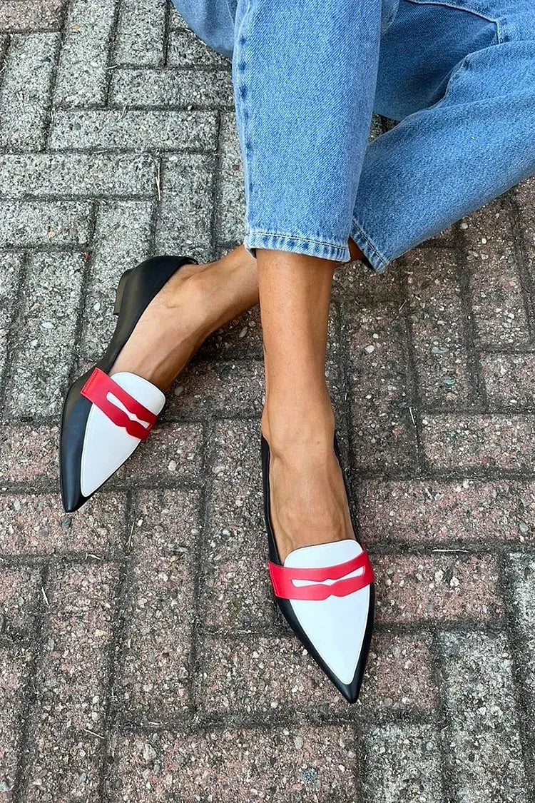 Dubois™ | Mocassins patchwork colorblock avec boucle et bout pointu