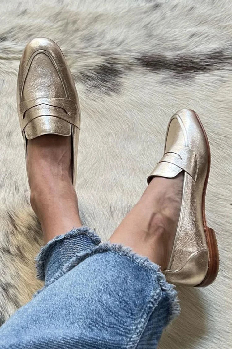 Dubois™ | Mocassins patchwork à bout rond et petit talon