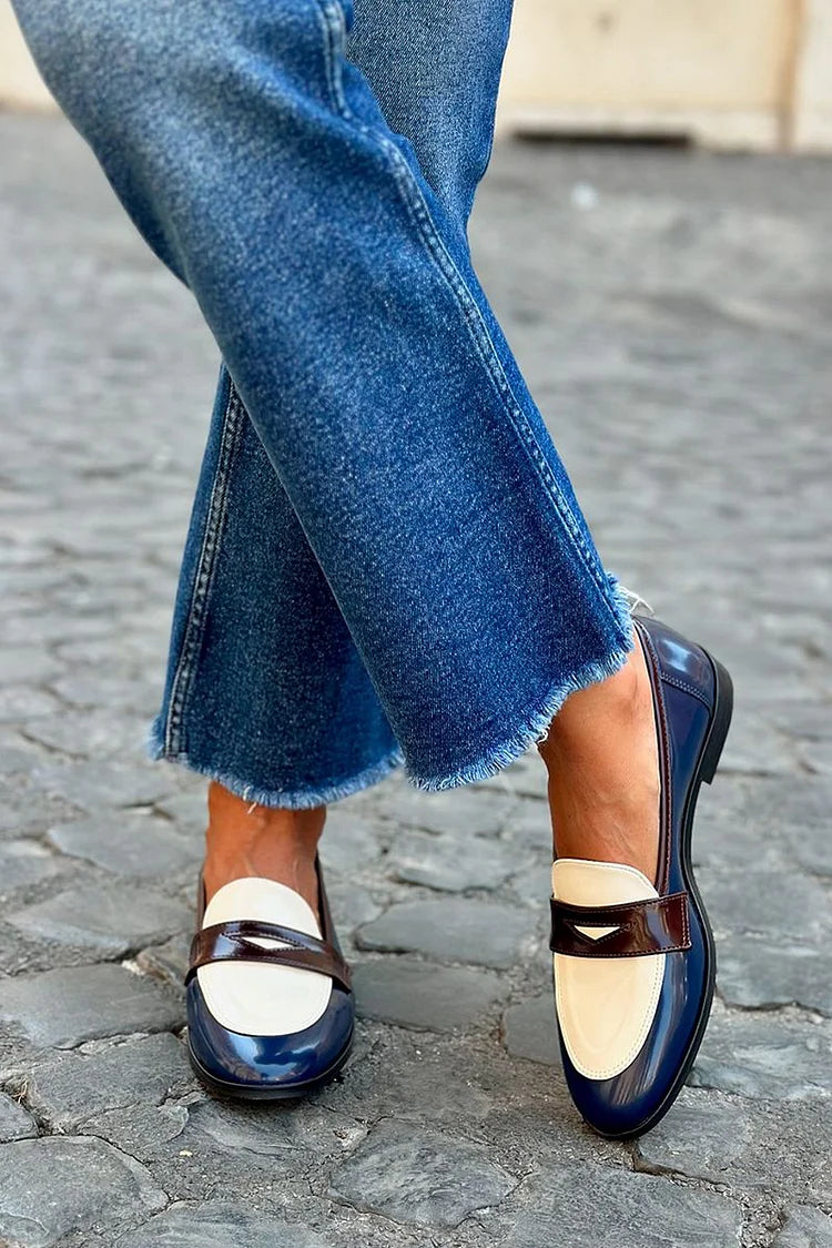 Dubois™ | Mocassins bleu marine à petit talon