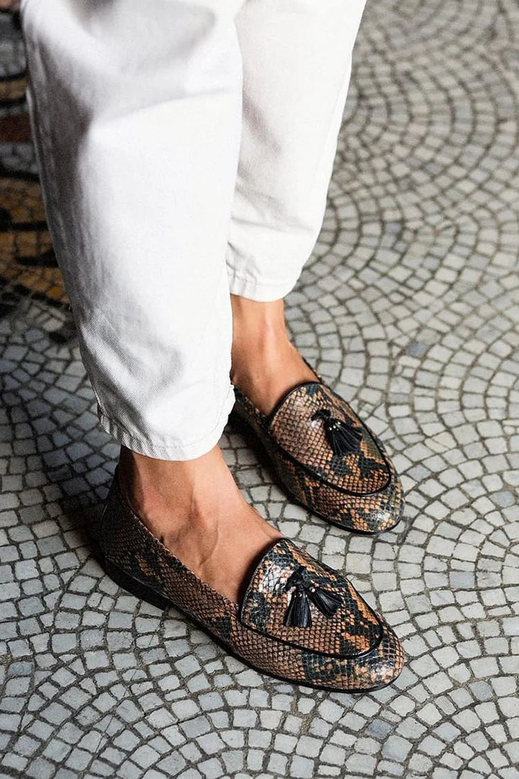 Dubois™ | Mocassins élégants imprimé serpent