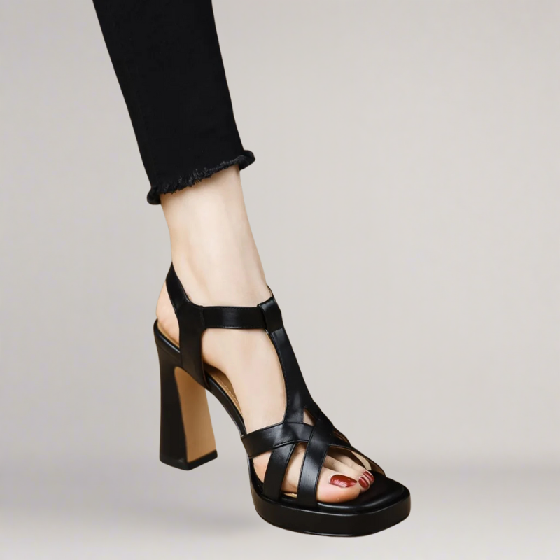 Dubois™ | Sandale artisanale en simili cuir à talon haut