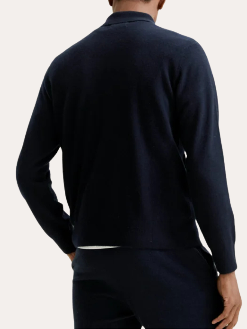 Dubois™| Manteau en Cachemire Bleu Marine