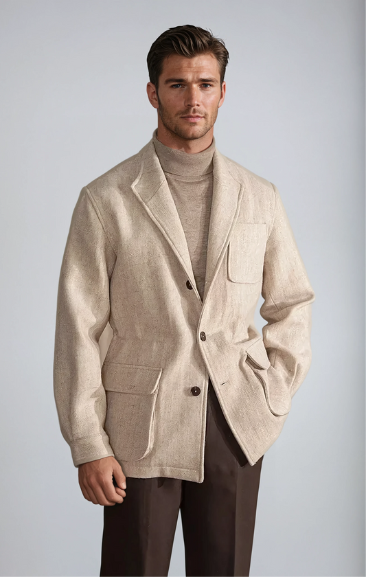 Manteau en Laine Beige