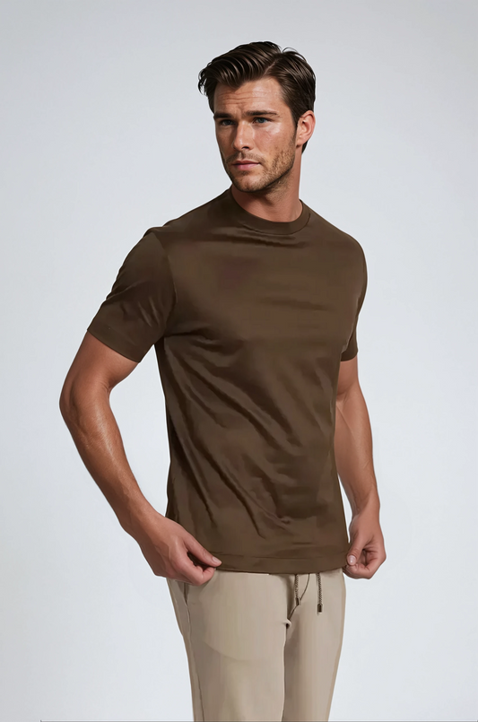 T-shirt Luxe Marron Foncé