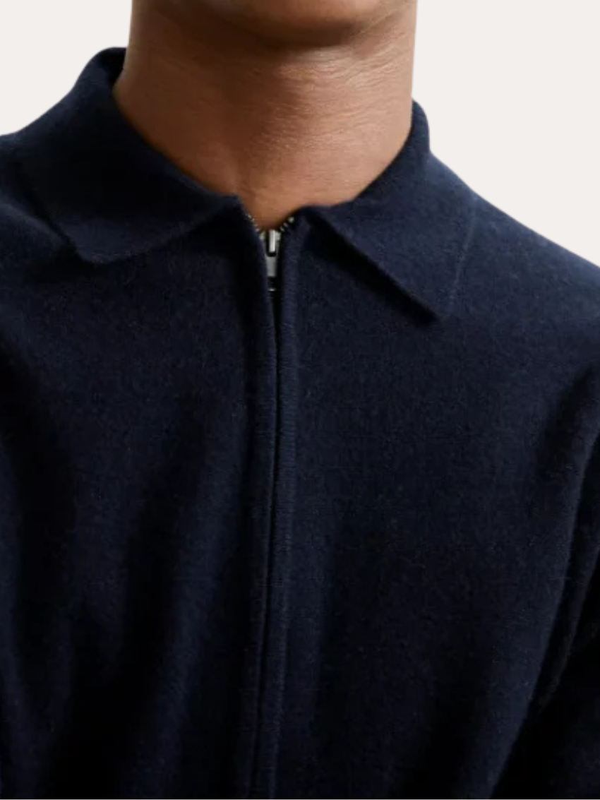 Dubois™| Manteau en Cachemire Bleu Marine