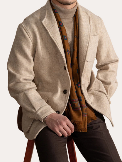 Manteau en Laine Beige