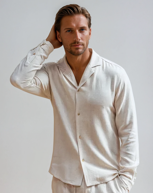 Chemise Beach en Lin - Beige