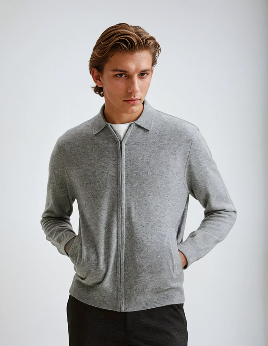 Manteau en Cachemire Gris