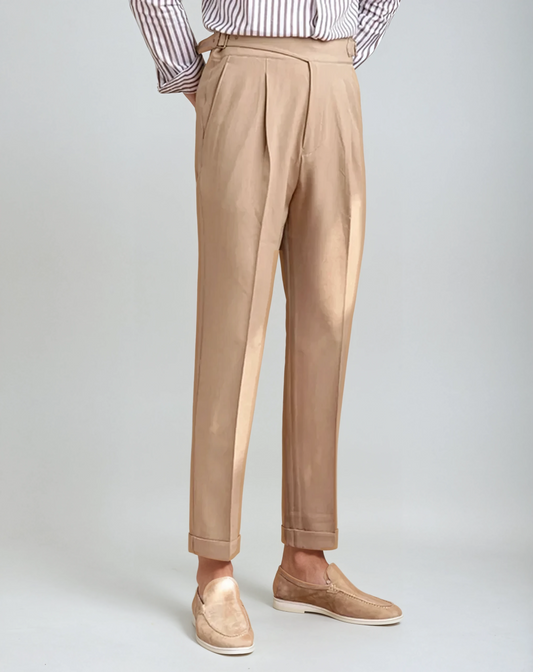 Pantalon Plissé Oxford - Kaki