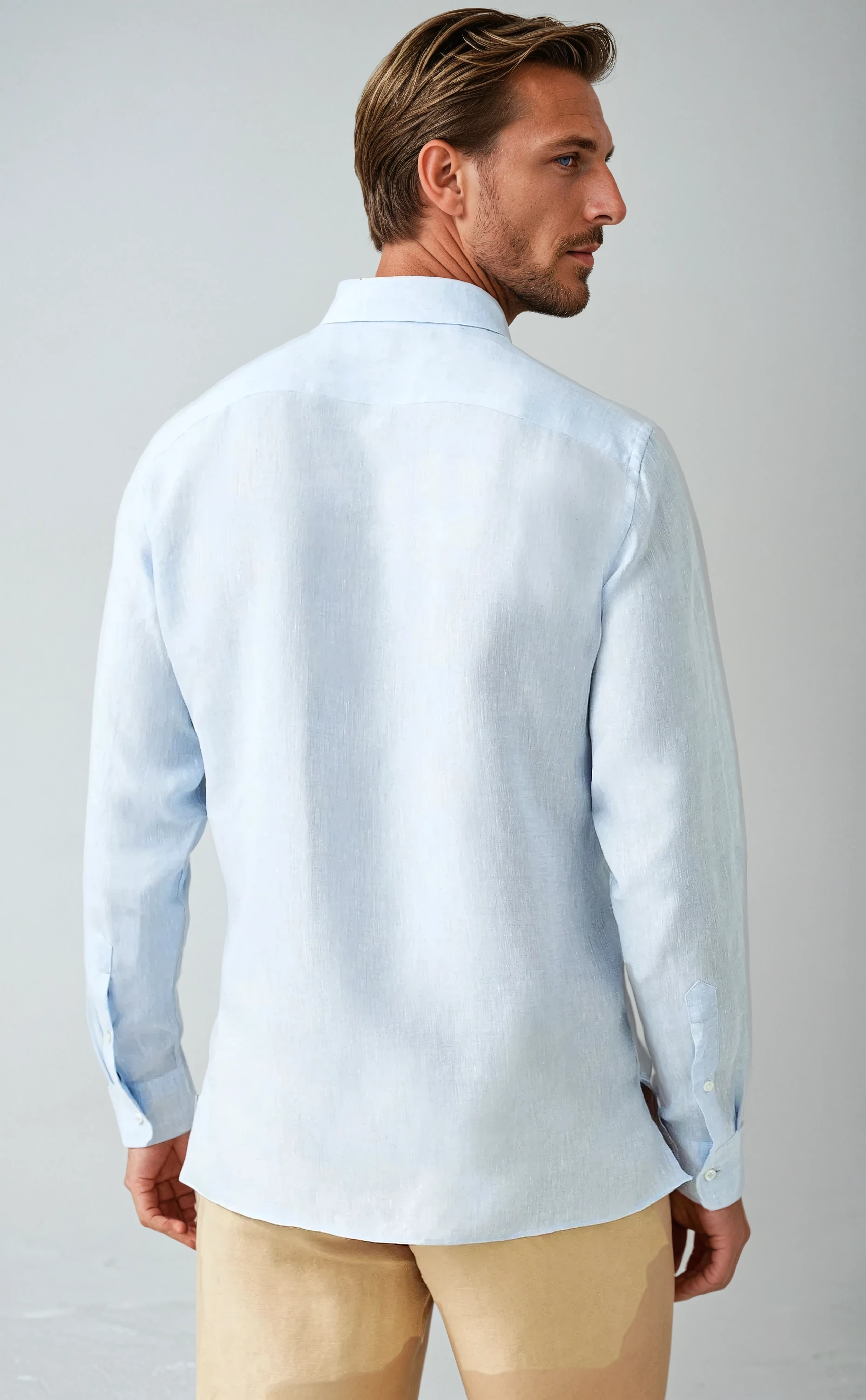 Dubois™| Chemise Pop-over en Lin Bleu clair