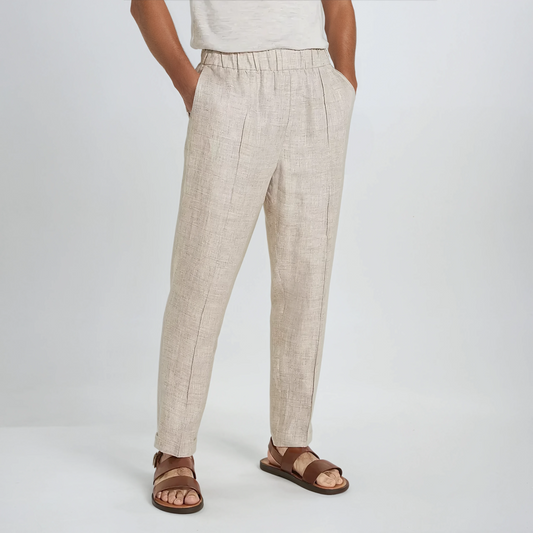 Pantalon en Lin Beige