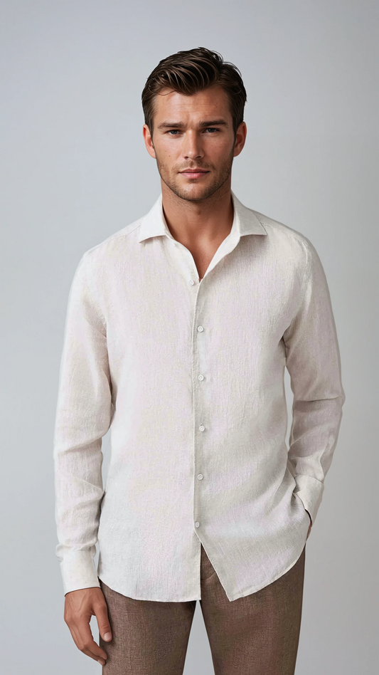 Chemise en Lin Beige