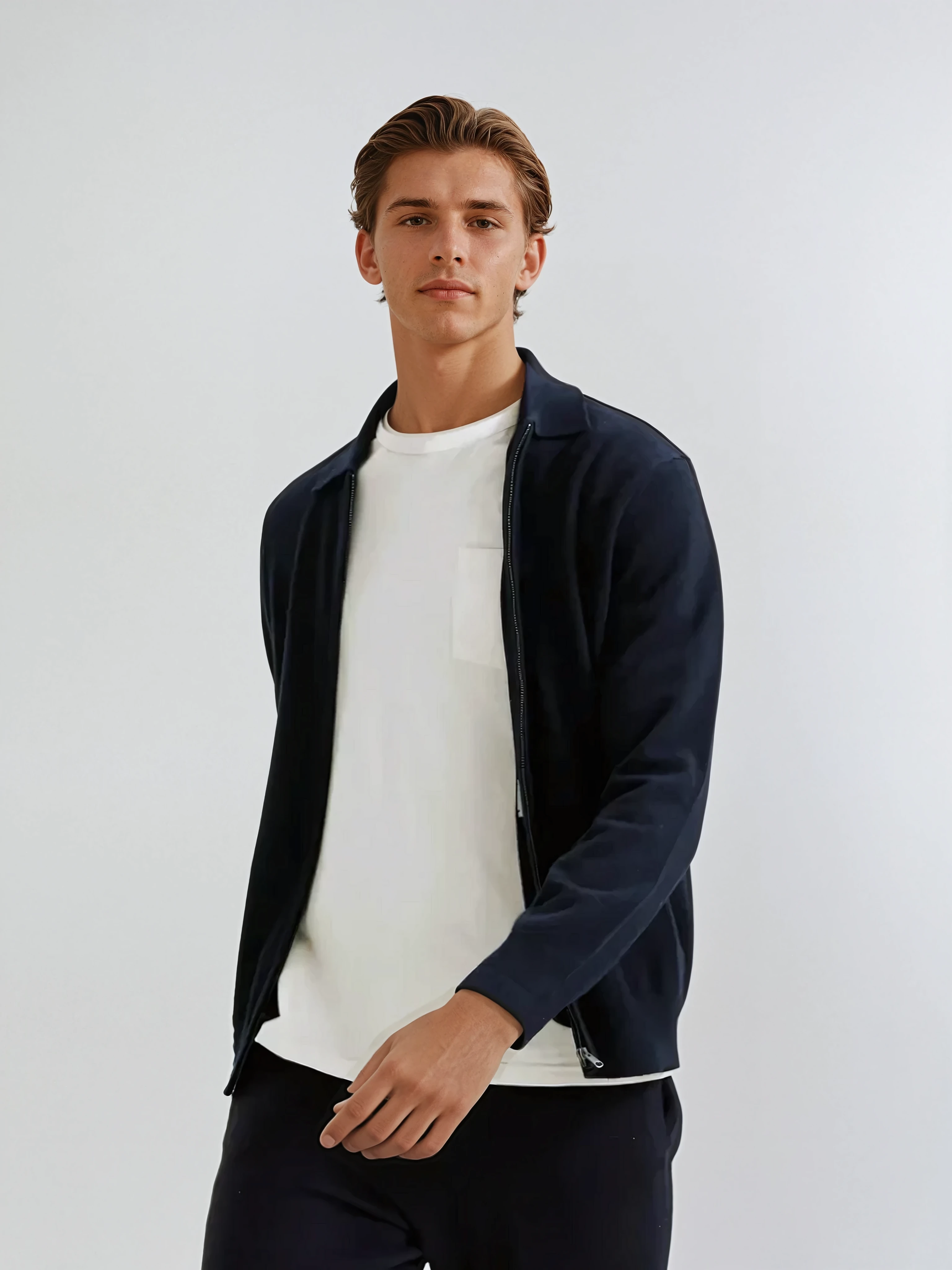 Dubois™| Manteau en Cachemire Bleu Marine