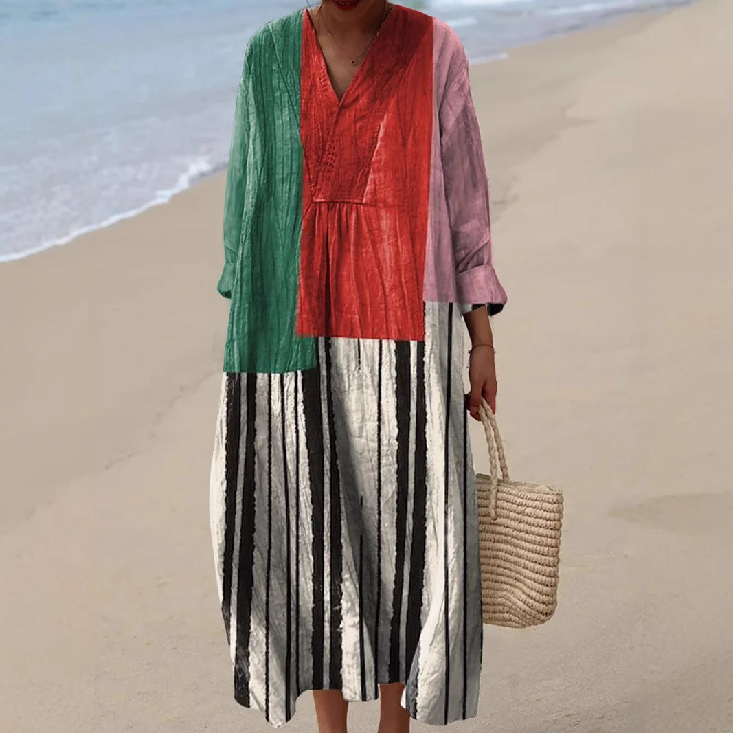 Dubois™ | Robe Patchwork à Rayures