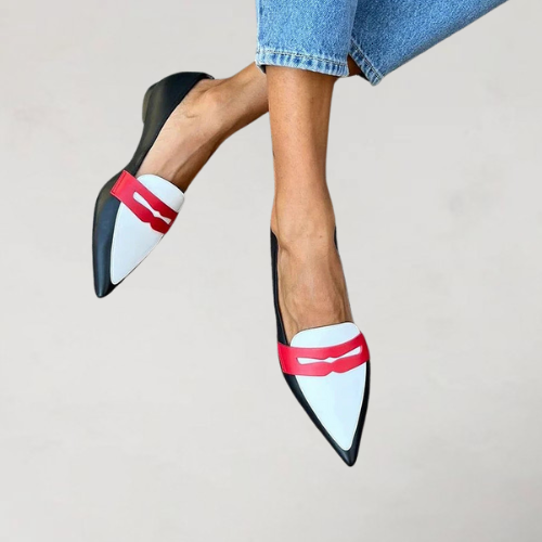 Dubois™ | Mocassins patchwork colorblock avec boucle et bout pointu