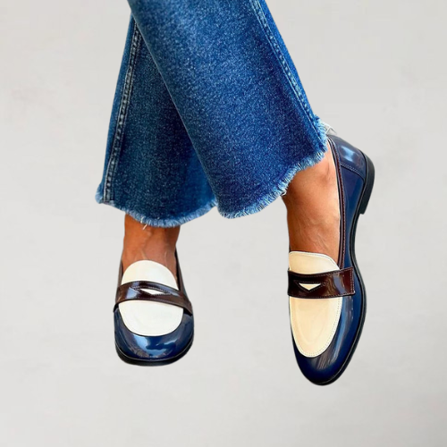 Dubois™ | Mocassins bleu marine à petit talon