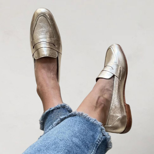 Dubois™ | Mocassins patchwork à bout rond et petit talon