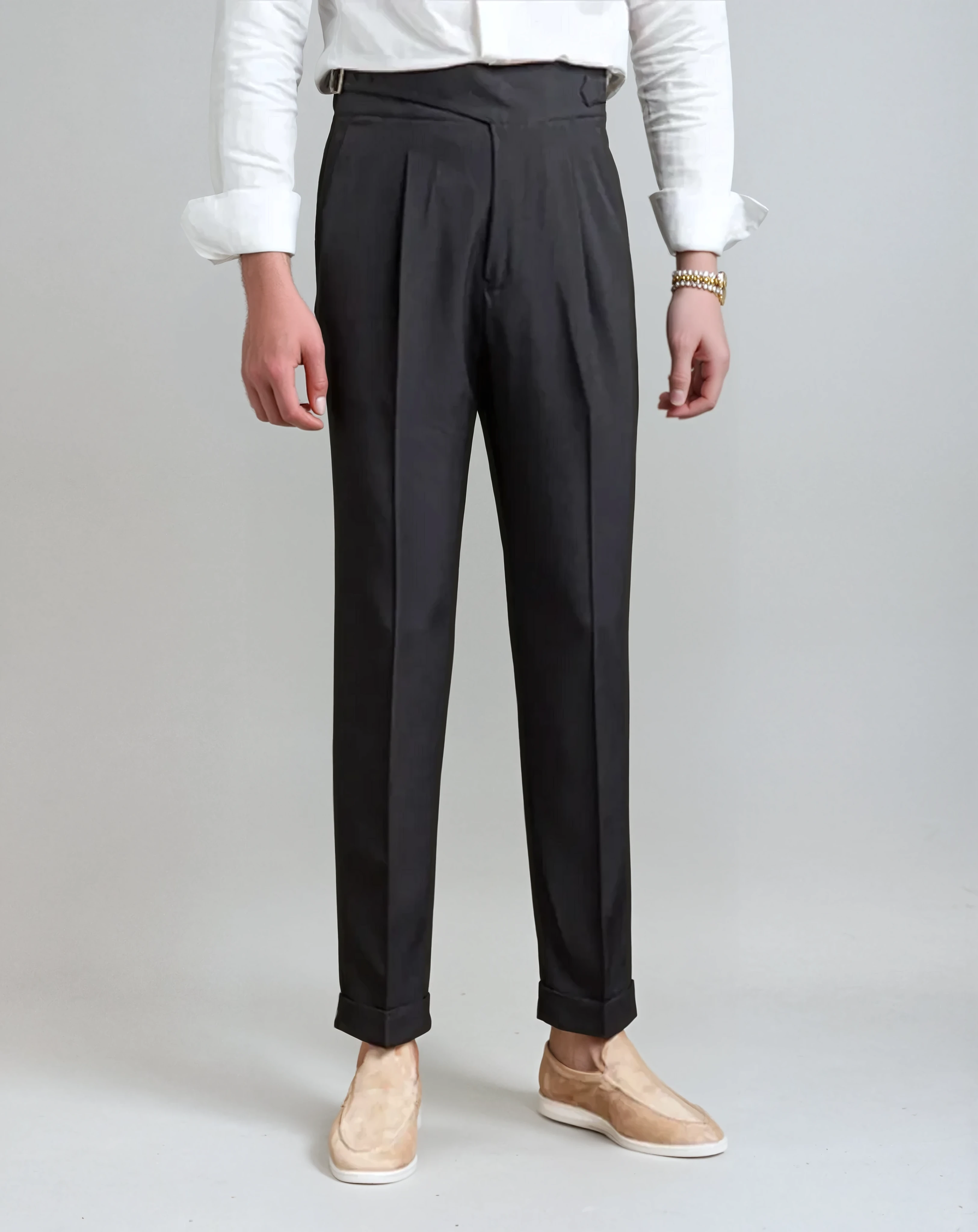 Dubois™| Pantalon Plissé Oxford Noir