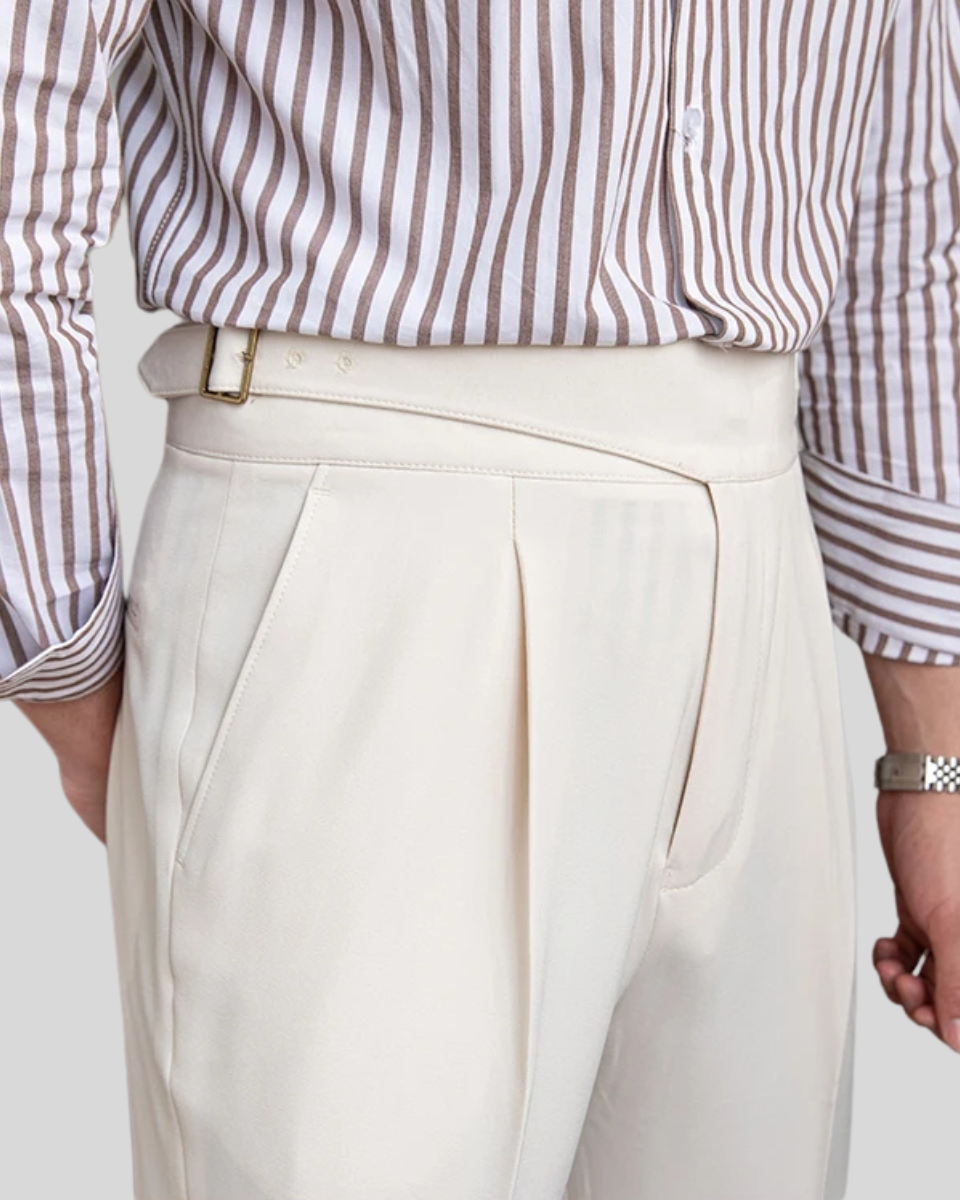 Dubois™| Pantalon Plissé Oxford Blanc