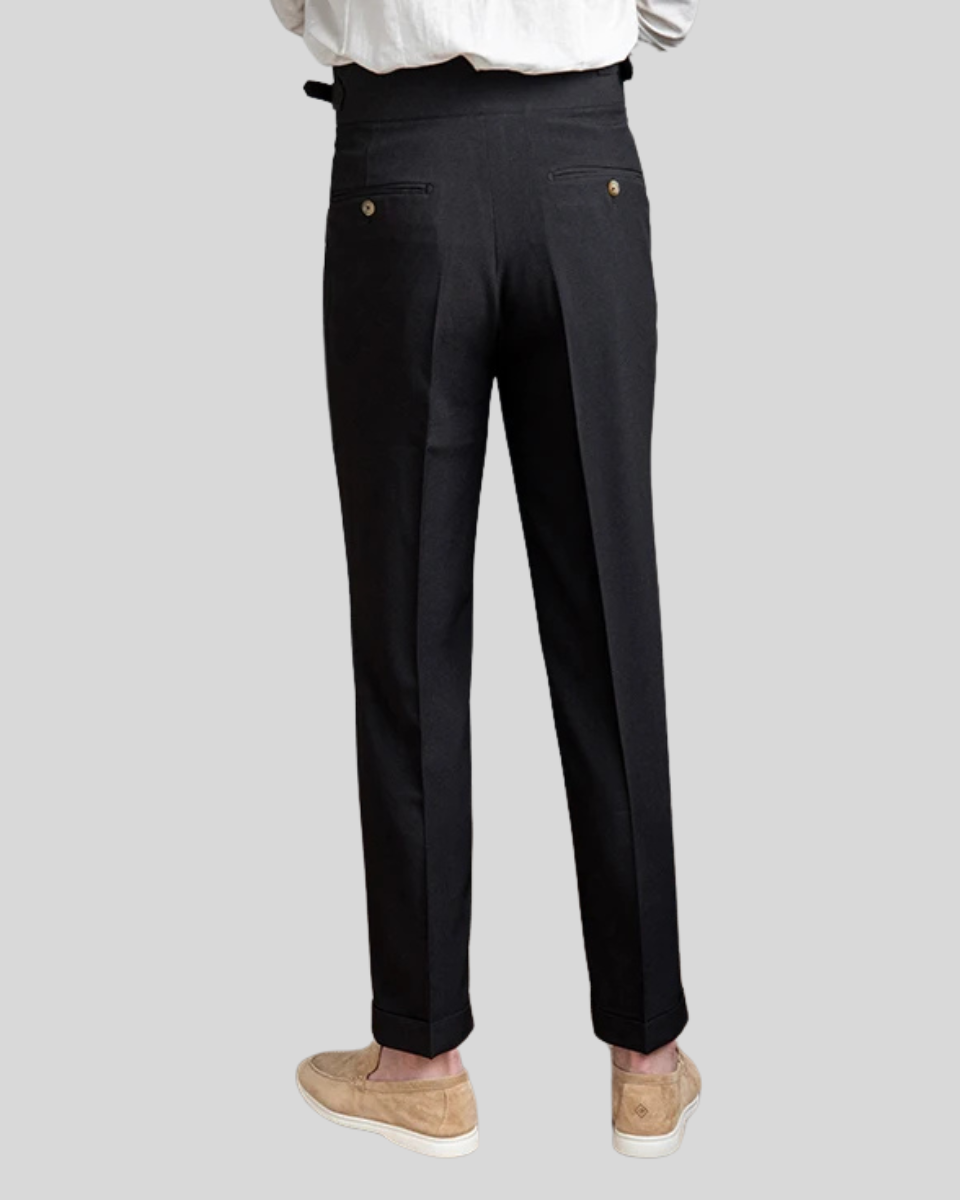 Dubois™| Pantalon Plissé Oxford Noir