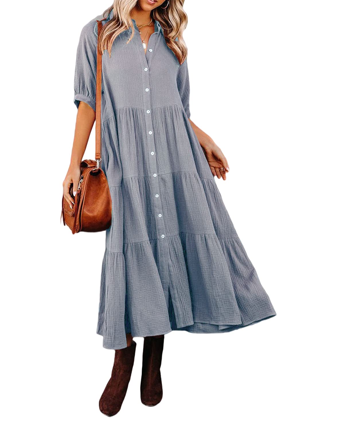 Dubois™ | Robe Chemise Volants Luxueuse