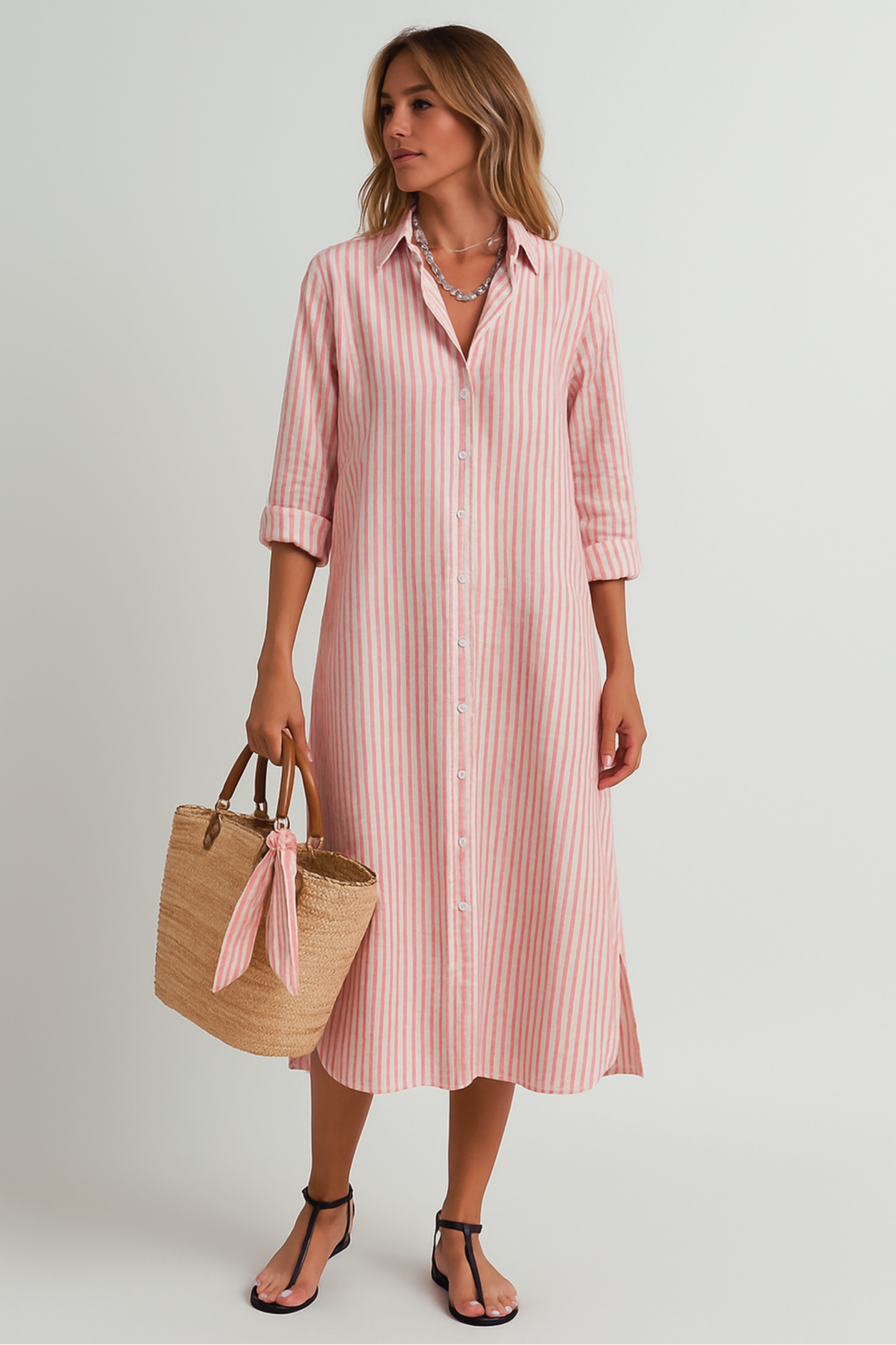 Dubois™| Robe chemise rayée classique