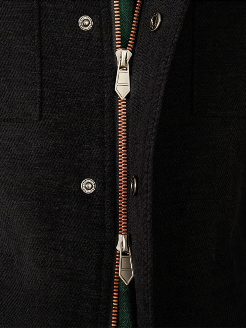 Dubois™| Manteau en Laine Multi-Poches Noir