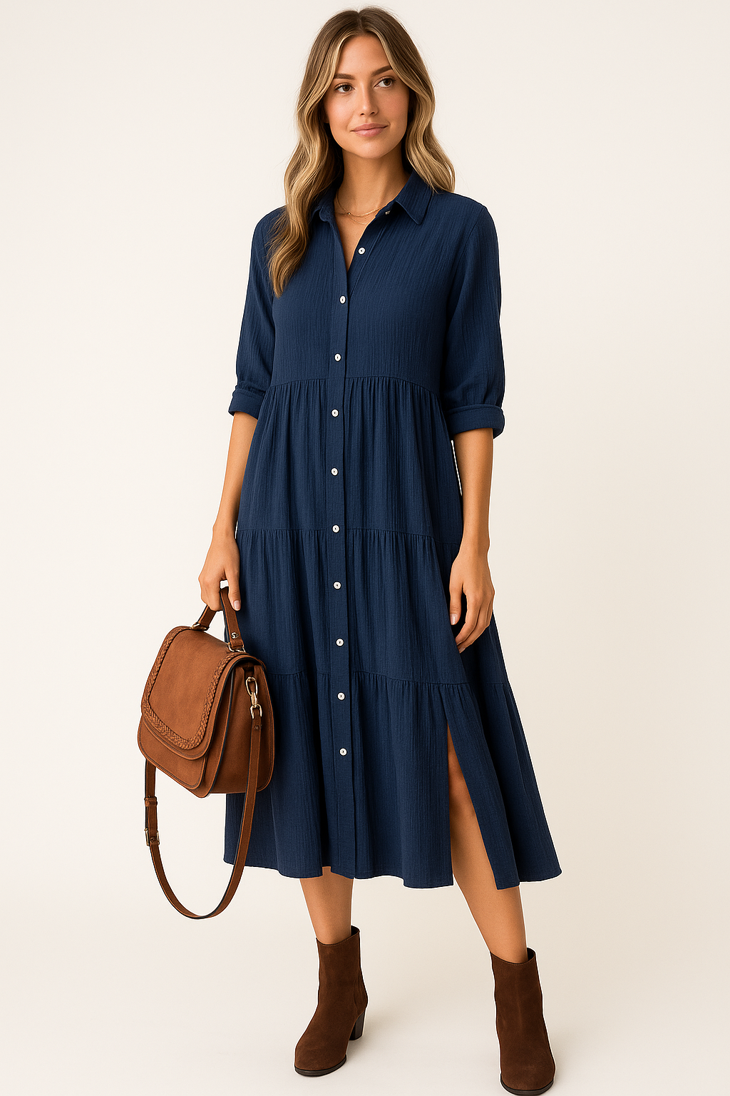 Dubois™ | Robe Chemise Volants Luxueuse