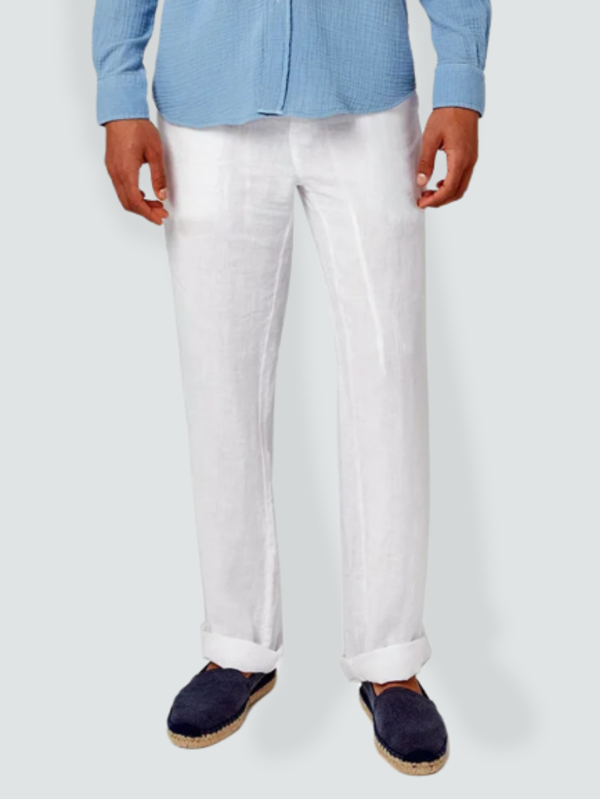 Pantalon en Lin Blanc